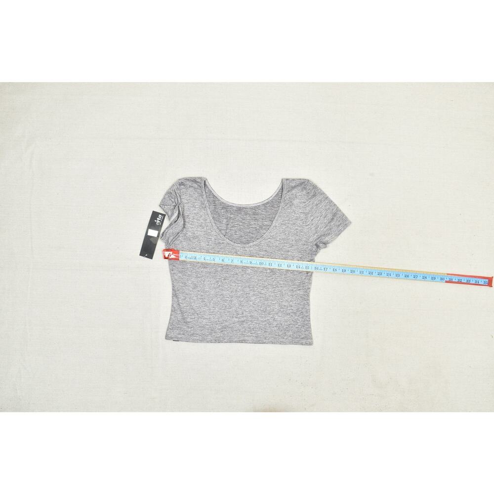 NEW Certoc Scoop Back Tee Size M Dark Haze Gray Short Sleeve Top Iowa Hawkeye - Picture 5 of 8